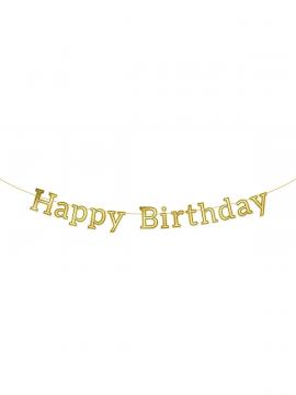 Rođendanski natpis "Happy Birthday" Glossy Matt Black