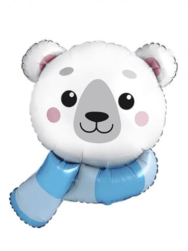 Folijski balon "Polar Bear" shape - 90 x 83 cm