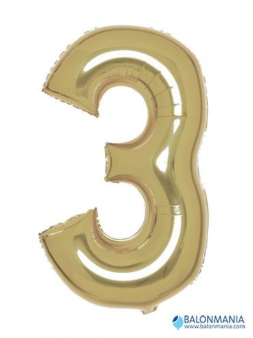 Balon broj 3 BIJELO ZLATO