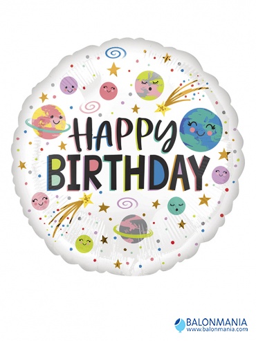 Veseli Svemir rođendanski balon folijski