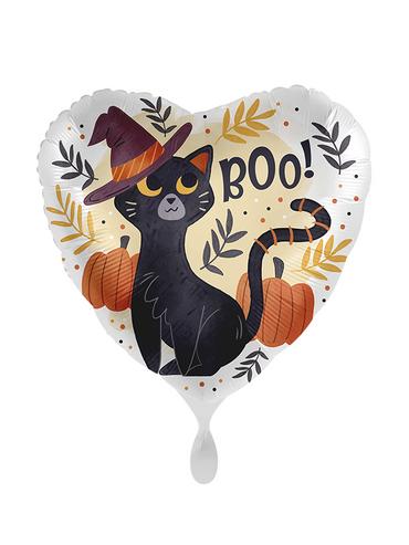 Folijski balon "Crna mačka-Boo!" na helij
