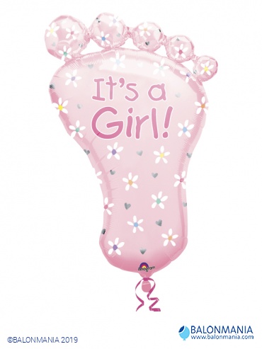 Balon Baby Girl Foot folijski