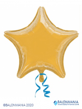 Folijski balon zvijezda zlatni METALIK