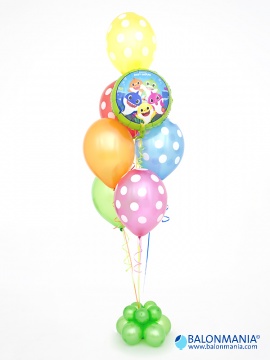 Buket balona s helijem BABY SHARK standard