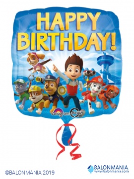 Psići u ophodnji Happy Birthday balon folijski