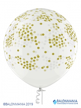 Prozirni konfeti balon 60 cm latex 1 kom