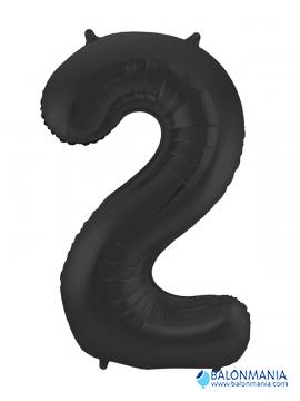 Crni balon broj 2 Black veliki folijski 55cm x 83cm