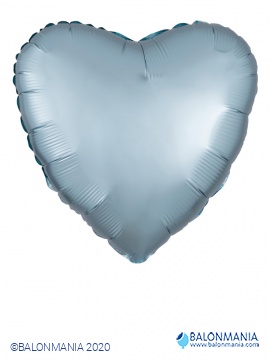 Folijski balon srce pastelno plavi SATIN LUX