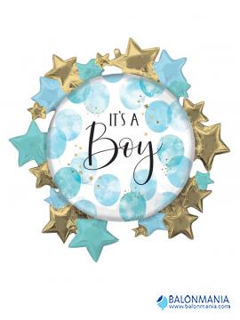 Veliki balon na helij Baby Boy Blue