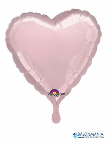 Balon srce pearl pastel pink iz folije