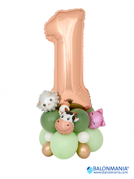Balonska dekoracija 1. rođendan FARMA 