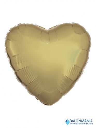 Helijski balon zlatno srce White Gold