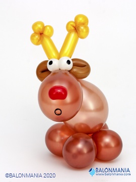 Božićna balon dekoracija sob Rudolf