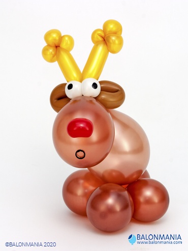 Božićna balon dekoracija sob Rudolf