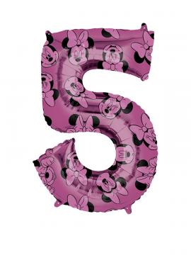 Minnie 5 rođendan balon broj folijski