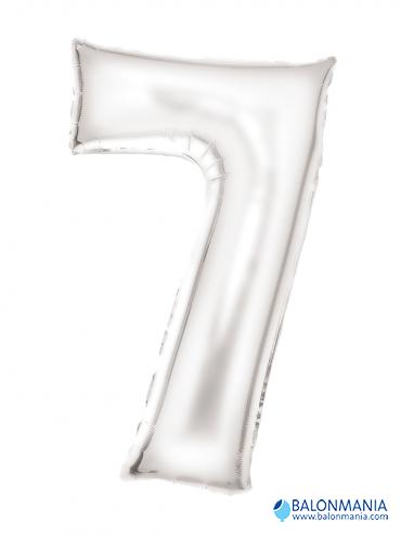 Balon broj 7 BIJELI SILK