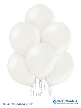 Perla bijeli baloni metal latex 30 cm (50 kom)