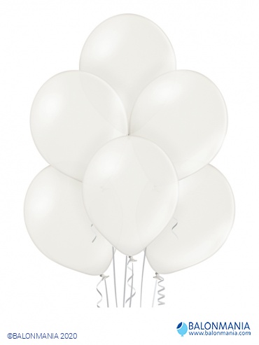 Bijeli baloni pastel lateks 30cm (50 kom)