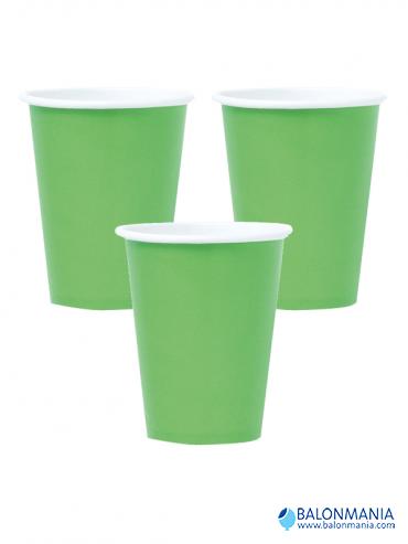 Čaše zelene 250 ml 8/1 papirnate