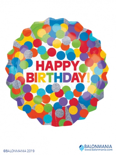 Jumbo veliki balon Happy Birthday folijski