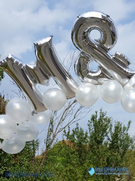 SREBRNO SLOVO veliki balon na helij