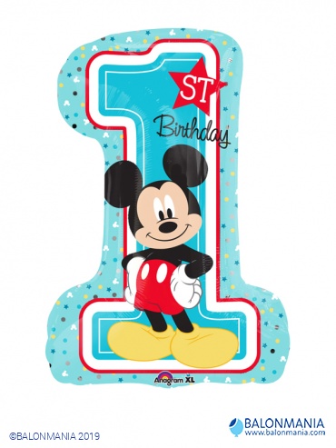 Mickey prvi rođendan balon folijski