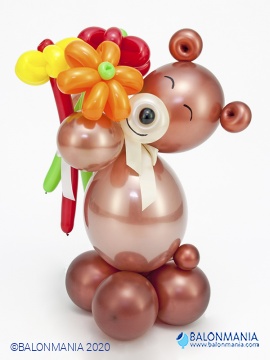 Balon dekoracija "Medo sa cvijećem" premium