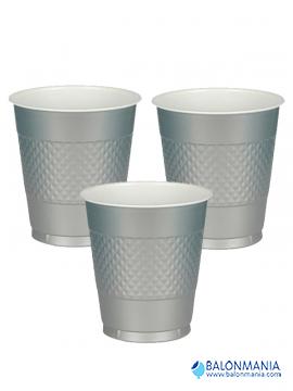 Srebrne plastične čaše 355ml 10/1